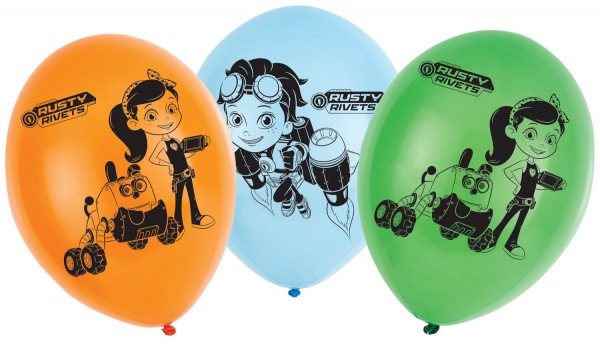 6 Rusty Rivets Latexballons 28cm