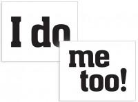 Vorschau: 2 Schuhsticker I Do - me too 4,5x3,6cm