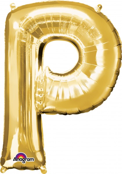 Buchstaben Folienballon P gold 81cm