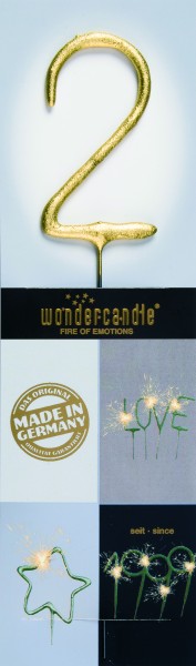 Wunderkerze gold-funkelnde 2 2