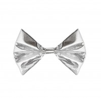 Silber-Metallic Glamour Fliege