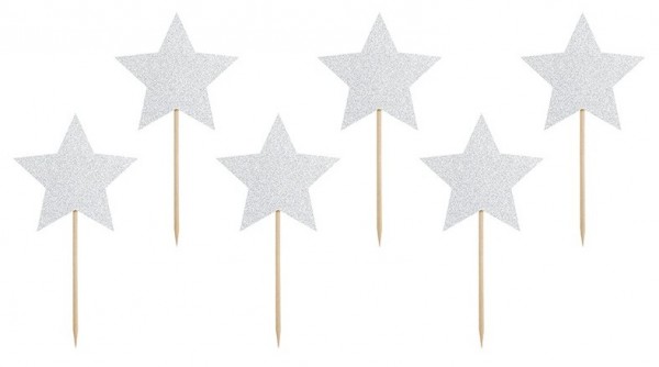 6 Einhorn Twinkle Cupcake Topper 11,5cm