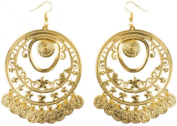 Orientalische Statement Ohrringe Gold