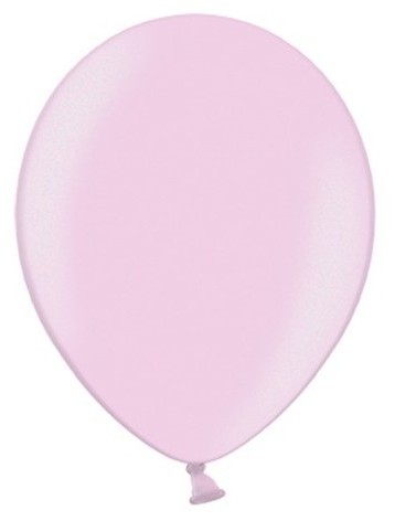 10 Partystar metallic Ballons hellrosa 27cm