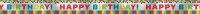 Happy Birthday Regenbogen Banner 7,6m