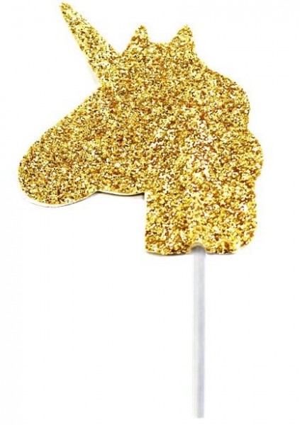 12 Golden Unicorn Tortendeko