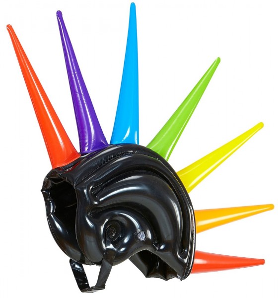 Aufblasbarer Punk Helm Mit Spikes 90 cm 3