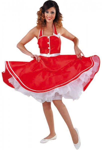 Sexy 50er Jahre Damenkostüm Rot