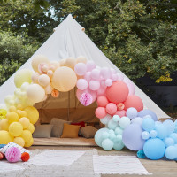 Ballongirlande Honeycomb bunt 200-teilig