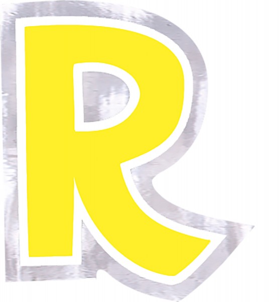 48 Ballonsticker Buchstabe R