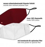 Vorschau: Weinrote Mund-Nase-Maske