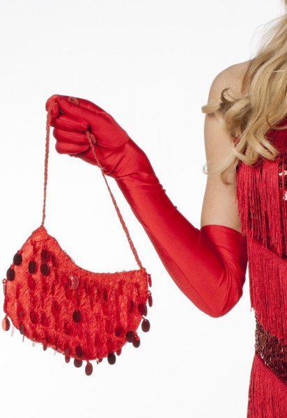 Pailletten Handtasche Rot