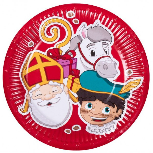 10 Sankt Nikolaus Pappteller 18cm
