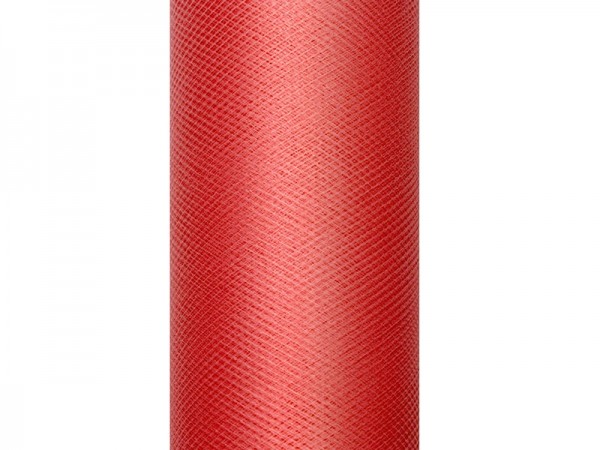 Tüll Stoff Luna rot 9m x 15cm