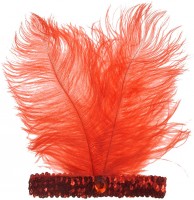 Orangenes Pailletten Stirnband