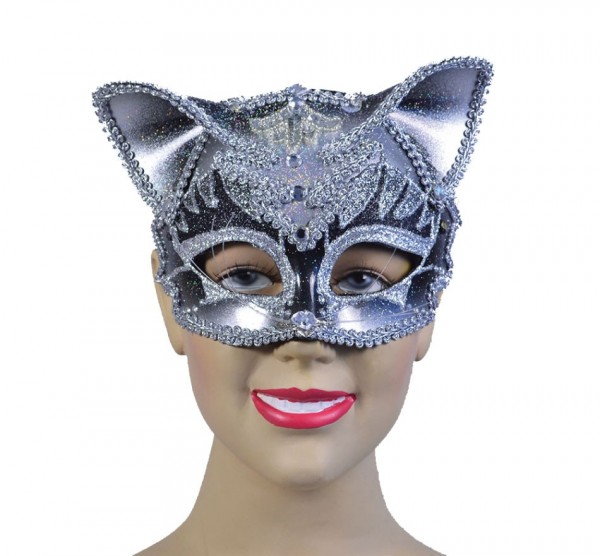 Edle Juwelen Katzen Maske