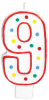 Tortenkerze Charly Zahl 9