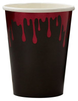 Vorschau: 8 Bloody Black Pappbecher 250ml