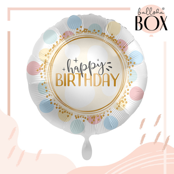 Balloha Geschenkbox DIY Birthday Rainbow Dots XL