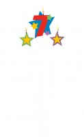Stardust Zahlenkerze 7 Für Torten 3-Teilig
