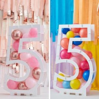 Befüllbarer Zahl 5 Ballonstand