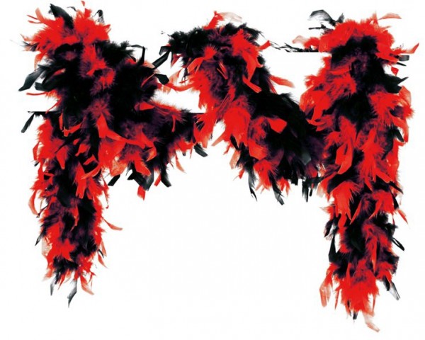 Schwarz Rote Federboa 180cm