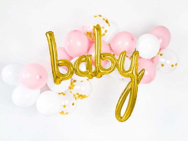 Baby Folienballon gold 73,5 x 73,5cm