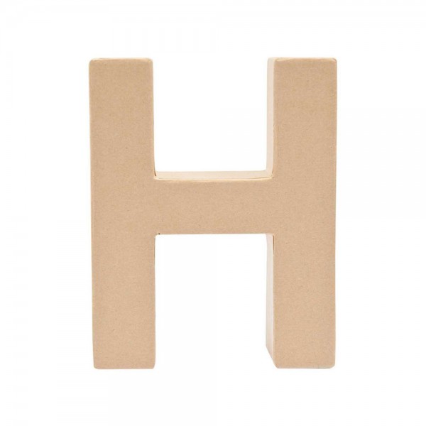 Buchstabe H aus Pappmaché 17,5cm