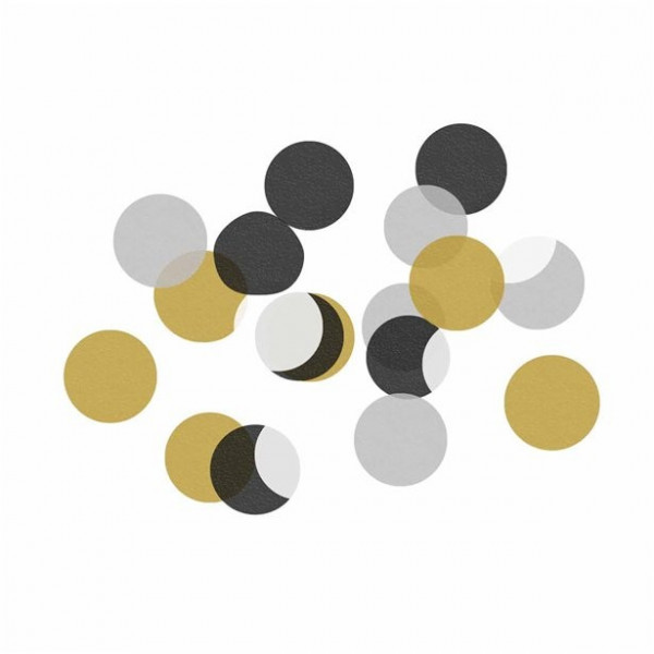 Gold-schwarz metallic Mix Papier Konfetti 10g