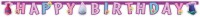 Trolls Party Happy Birthday Girlande