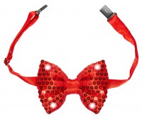 Rote Grace Paillettenfliege Mit LED
