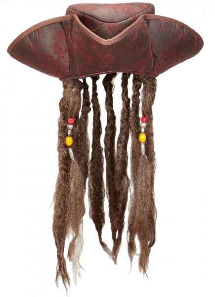 Gilman Piratenhut Mit Haaren In Lederoptik