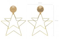 Vorschau: 2 goldene Stern Metallhänger 28cm