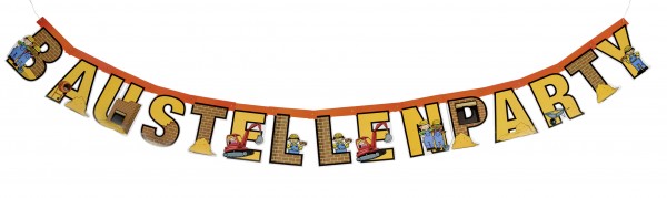Baustellen Party Girlande Kindergeburtstag 1,55m