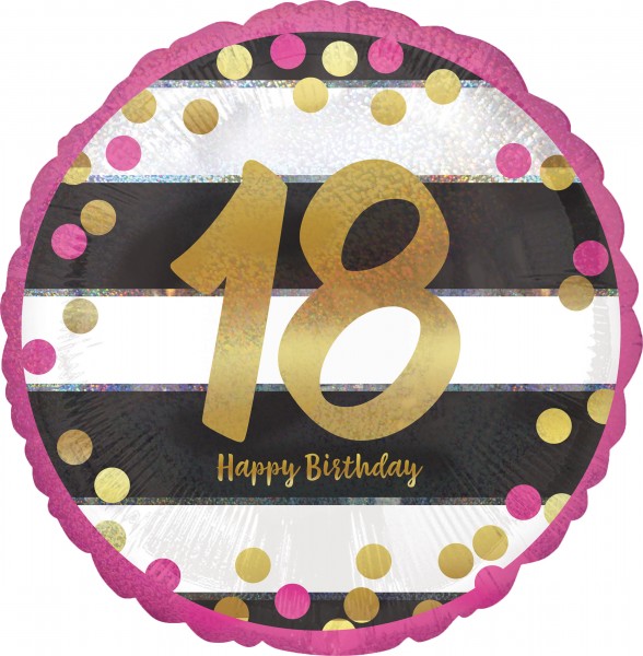 Runder Folienballon 18 Jahre 43cm
