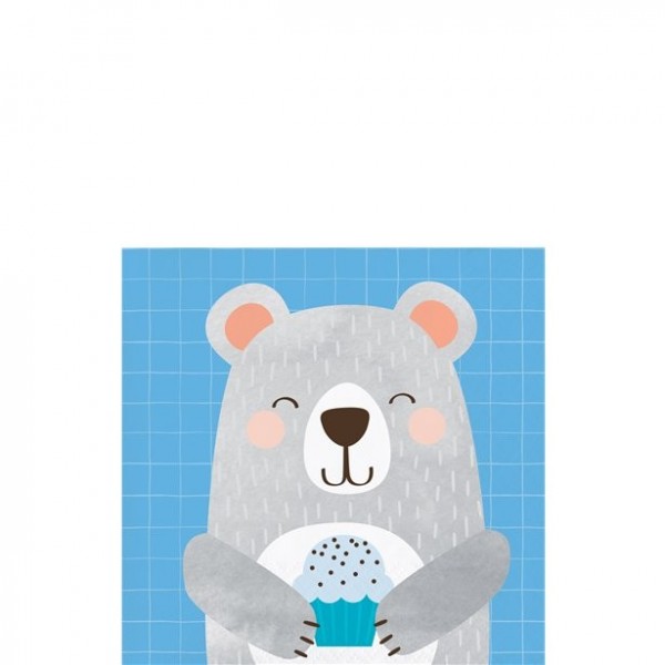 16 Geburtstagsbär Papierservietten 25cm
