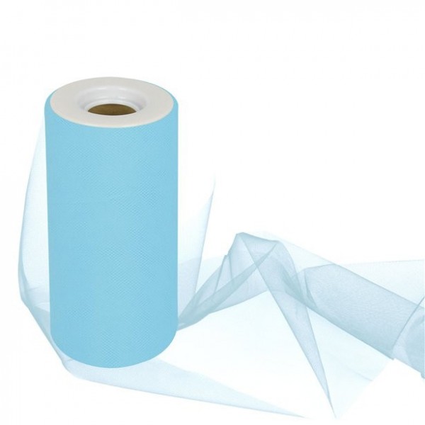 Tüllrolle hellblau 25m