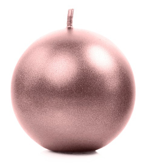 6 Kugelkerzen Torino roségold 8cm