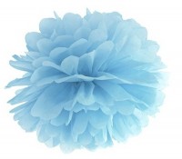 Pompon Romy azurblau 25cm