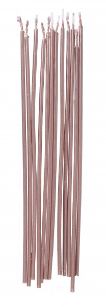 12 Roségoldene Tortenkerzen 18cm