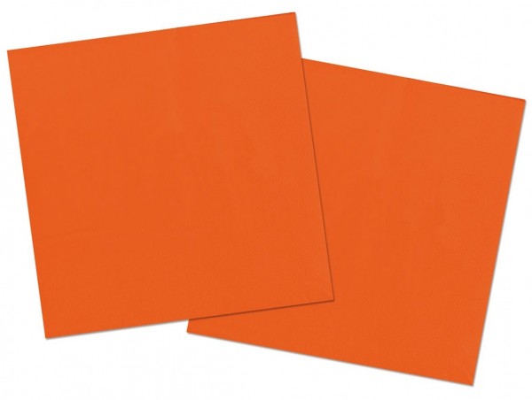 20 Servietten Cleo orange 33 x 33cm