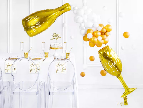 VIP New Year Sektglas Folienballon 28 x 80cm