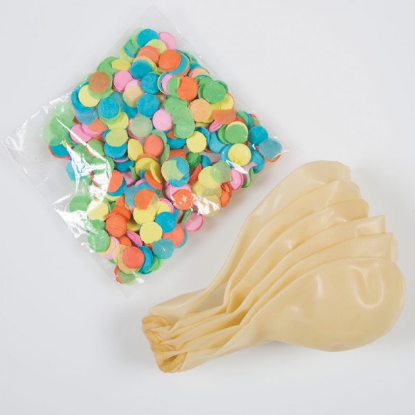 6 Konfetti Luftballons Celebration Bunt 3
