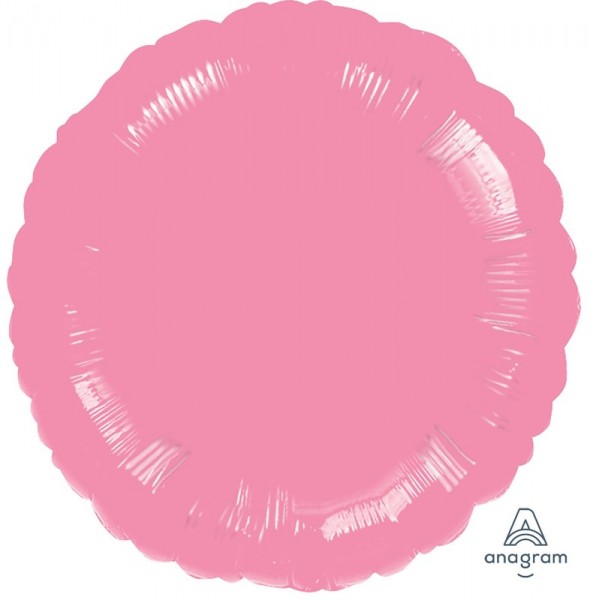Runder Folienballon rosa 46cm