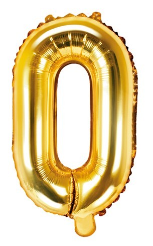 Folienballon O gold 35cm
