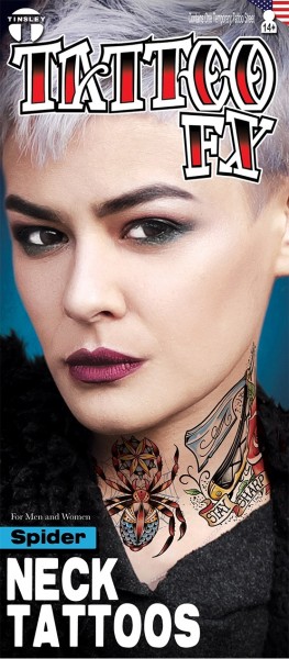FX Hals Tattoos Spinne