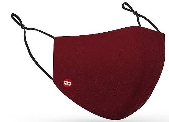 Weinrote Mund-Nase-Maske 3