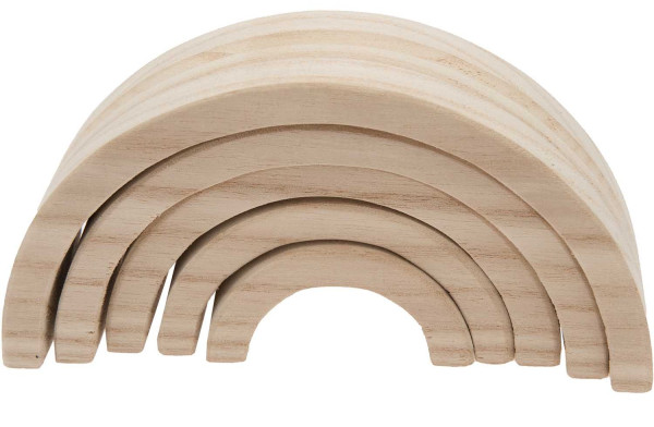 DIY Holz Regenbogen Rohling 5-teilig