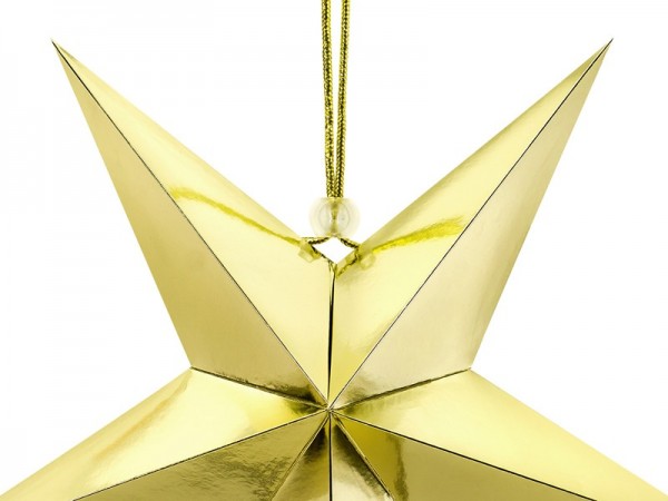 Spiegelnder Papierstern in Gold 30cm 2