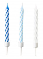 10 Blueberry Tortenkerzen 7,5cm